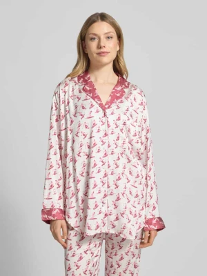 Góra od piżamy o kroju relaxed fit z dodatkiem wiskozy i kołnierzem z połami Christian Berg Woman