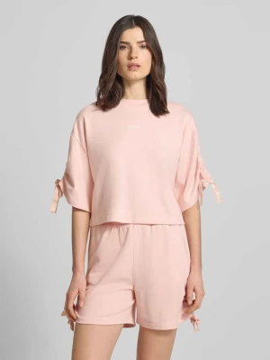 Góra od piżamy o pudełkowym kroju z dodatkiem bawełny HUGO