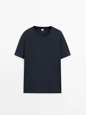 Góra Od Piżamy Z Krótkim Rękawem I Spodnie W Paski - Błękitny - - Massimo Dutti - Mężczyzna