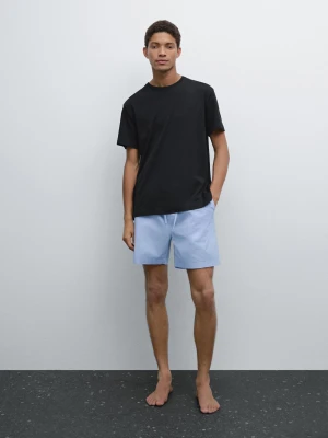 Góra Od Piżamy Z Krótkim Rękawem I Spodnie W Paski - Niebieski - - Massimo Dutti - Mężczyzna
