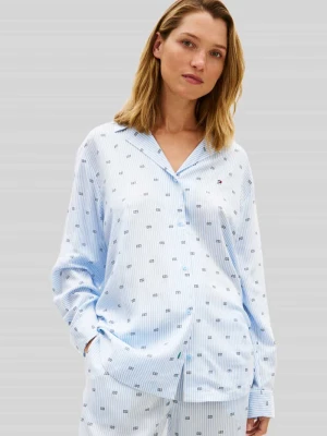 Góra od piżamy z nadruk z logo z wiskozy Tommy Hilfiger