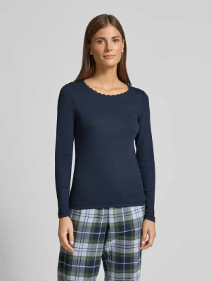 Góra od piżamy z prążkowaniem i obszyciem z koronki Christian Berg Woman