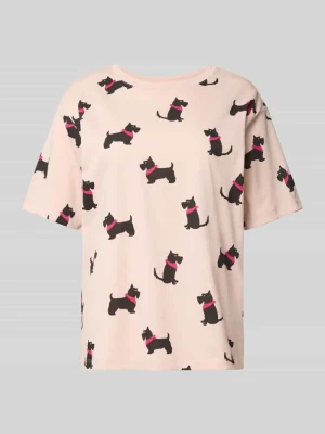 Góra od piżamy ze wzorem na całej powierzchni i okrągłym dekoltem Jake*s Casual