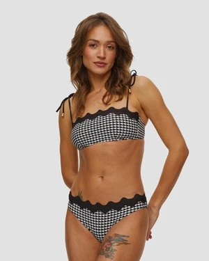 Góra Od Stroju Kąpielowego Damska Seafolly Ric Rac Bustier Bandeau czarny
