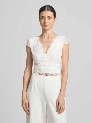 Góra z koronki o krótkim kroju z dekoltem w serek model 'Esma' GUIDO MARIA KRETSCHMER WOMAN