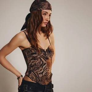 Gorsetowy top w zwierzęcy wzór House x Klaudia Sadownik