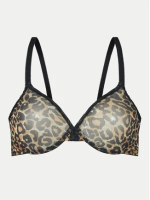 Gossard Biustonosz z fiszbiną Glossies Leopard 13101 Brązowy