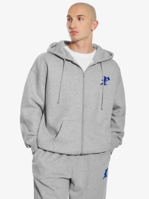 Gothic P bluza z kapturem męska szara Prosto