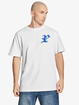 Gothic P t-shirt męski bawełniany biały Prosto