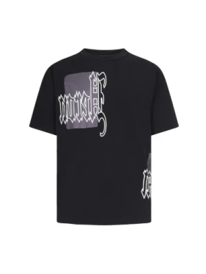 Gotycka Czarna Bawełna Poliester T-shirt Heron Preston