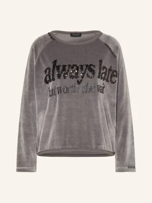 Grace Bluza Nickishirt Always Late Z Cekinami grau