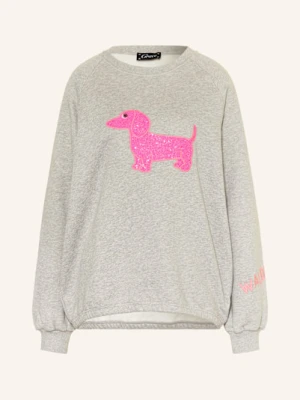 Grace Bluza Nierozpinana Oversize Z Cekinami grau