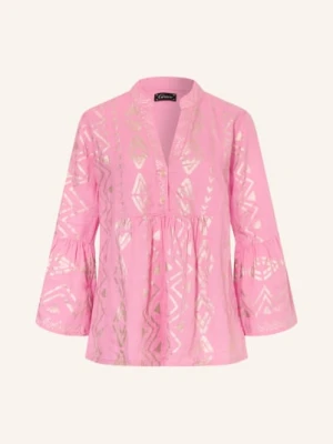 Grace Bluzka Z Lnu pink