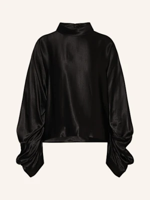 Grace Bluzka Z Satyny schwarz