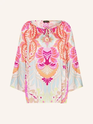 Grace Bluzka Z Satyny Z Rękawami 3/4 lila