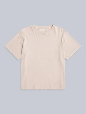 Grace — damska koszulka oversize - Beige Animal