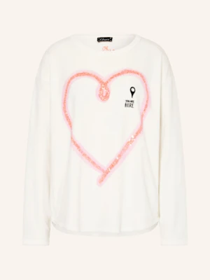 Grace Koszulka Z Materiału Nicki Z Cekinami weiss