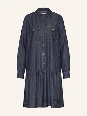 Grace Sukienka Koszulowa W Stylu Jeansowym Z Ozdobnymi Kamykami blau