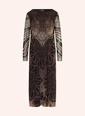 Grace Sukienka Z Siateczki beige