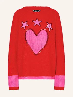 Grace Sweter Z Cekinami rot