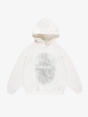 Grade bluza z kapturem oversize męska biała Klasyk