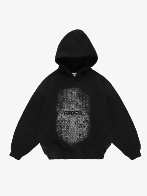 Grade bluza z kapturem oversize męska czarny Klasyk