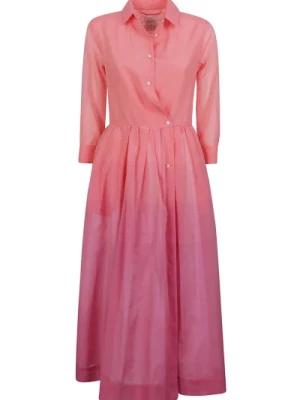 Gradient Pink Shirt Dress Sara Roka