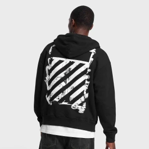 Graffit Full Zip Hoodie Off White czarny