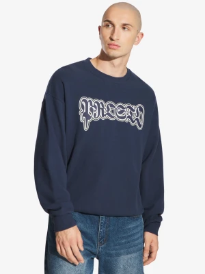 Graffiti bluza męska bawełniana granatowa Prosto
