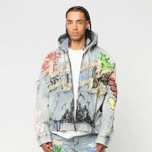 Graffiti Denim Jacket Smoke Rise