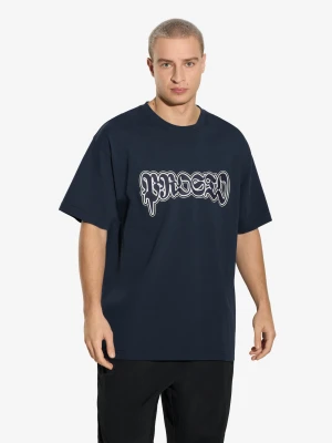 Graffiti t-shirt bawełniany granatowy Klasyk