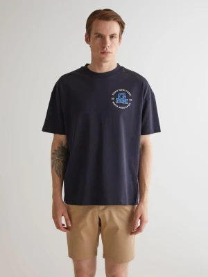 Graficzna Koszulka z Dekoltem C GANT