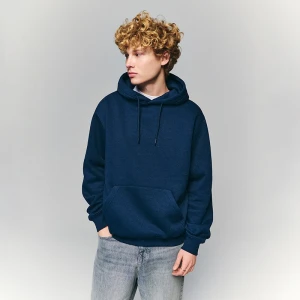 Grafitowa bluza basic regular fit z kapturem House