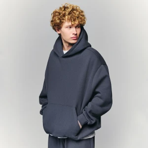 Grafitowa bluza bombka z kapturem basic House