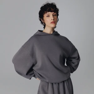 Grafitowa bluza bombka z kapturem House