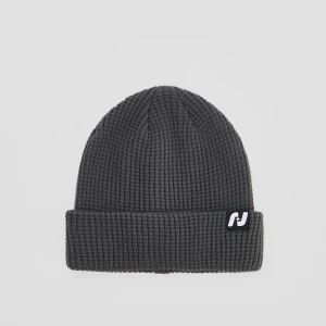 Grafitowa czapka beanie z grubym sprotem i naszywką House