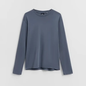 Grafitowa koszulka basic z długim rękawem House