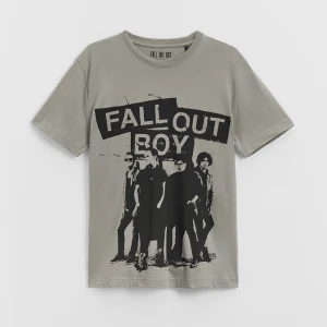 Grafitowa koszulka z nadrukiem Fall Out Boy House