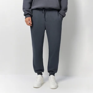 Grafitowe dresowe joggery basic z elastycznym pasem House