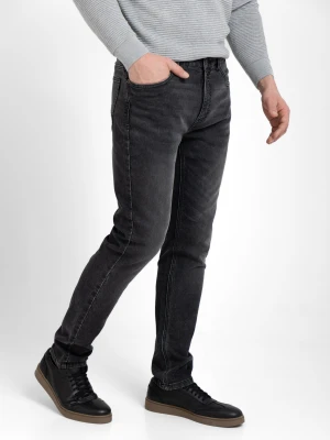 Grafitowe jeansy, Straight Fit, D-LEON 55 Volcano