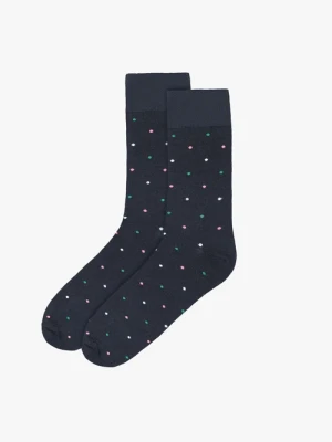 Grafitowe skarpety męskie w kropki Ryłko