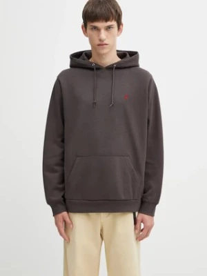 Gramicci bluza One Point Hooded męska kolor brązowy z kapturem melanżowa G309.FT