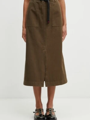 Gramicci LONG BAKER SKIRT spódnica z rozcięciem bawełniana