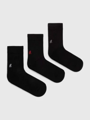 Gramicci skarpetki 3-pack Basic Crew Socks męskie kolor czarny SX.M04-White