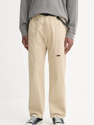 Gramicci spodnie bawełniane Gadget Pant kolor beżowy proste G105.OGT