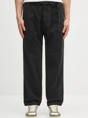 Gramicci spodnie bawełniane Loose Tapered Ridge Pant kolor czarny proste G114.OGT