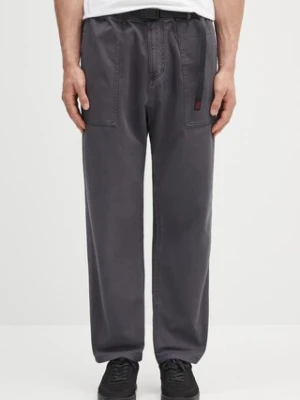 Gramicci spodnie bawełniane Loose Tapered Ridge Pant kolor szary proste G114.OGT