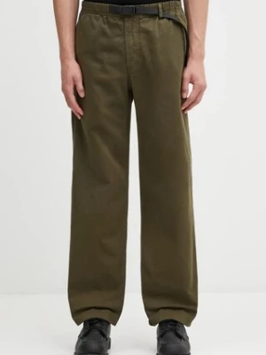 Gramicci spodnie bawełniane Pant Straight Fit kolor zielony proste G116.OGT