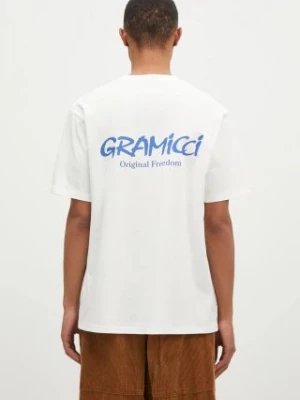 Gramicci t-shirt bawełniany Original Freedom Tee męski kolor biały z nadrukiem G4FU.T098