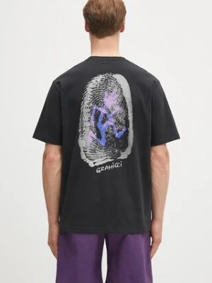 Gramicci t-shirt bawełniany Thumbprint Tee męski kolor czarny z nadrukiem G5SU.T174